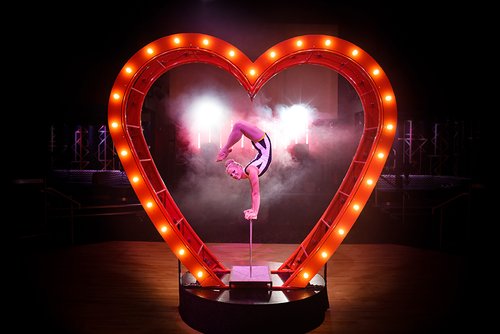 Visual Impact - Giant Love Heart Prop with Performer
